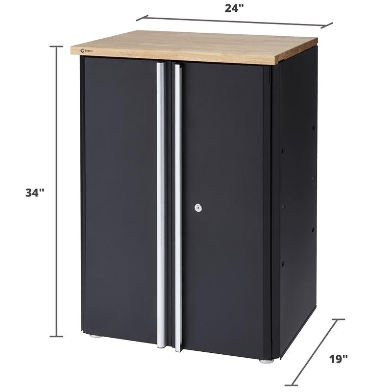 24" Garage Base Cabinet | Black-Grease Monkey Garage