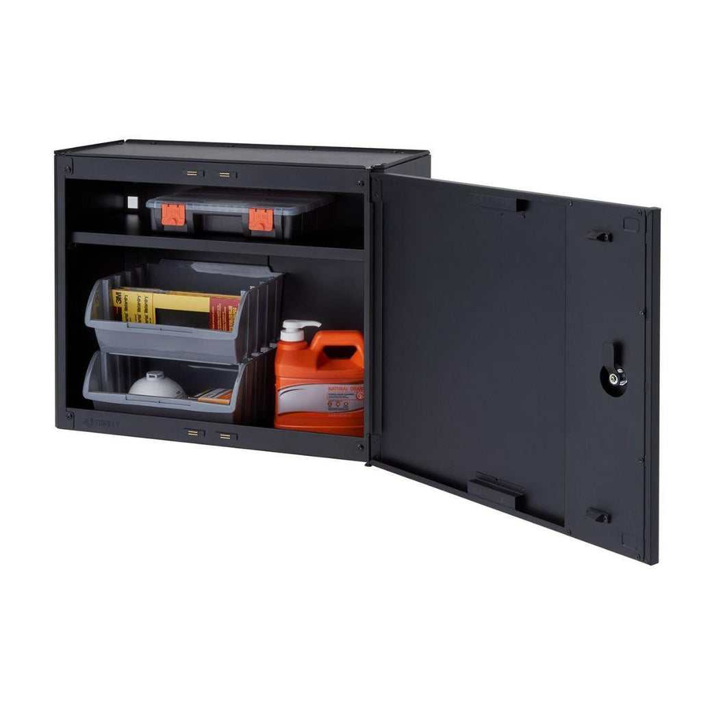 24" Garage Wall Cabinet | Black-Grease Monkey Garage