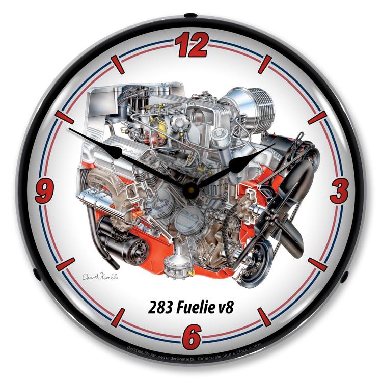 283 Fuelie v8 LED Clock-LED Clocks-Grease Monkey Garage