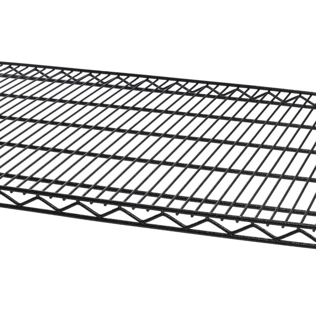 5-Tier Commercial Grade Wire Shelving 48"x18"x72" - Black Anthracite-Grease Monkey Garage