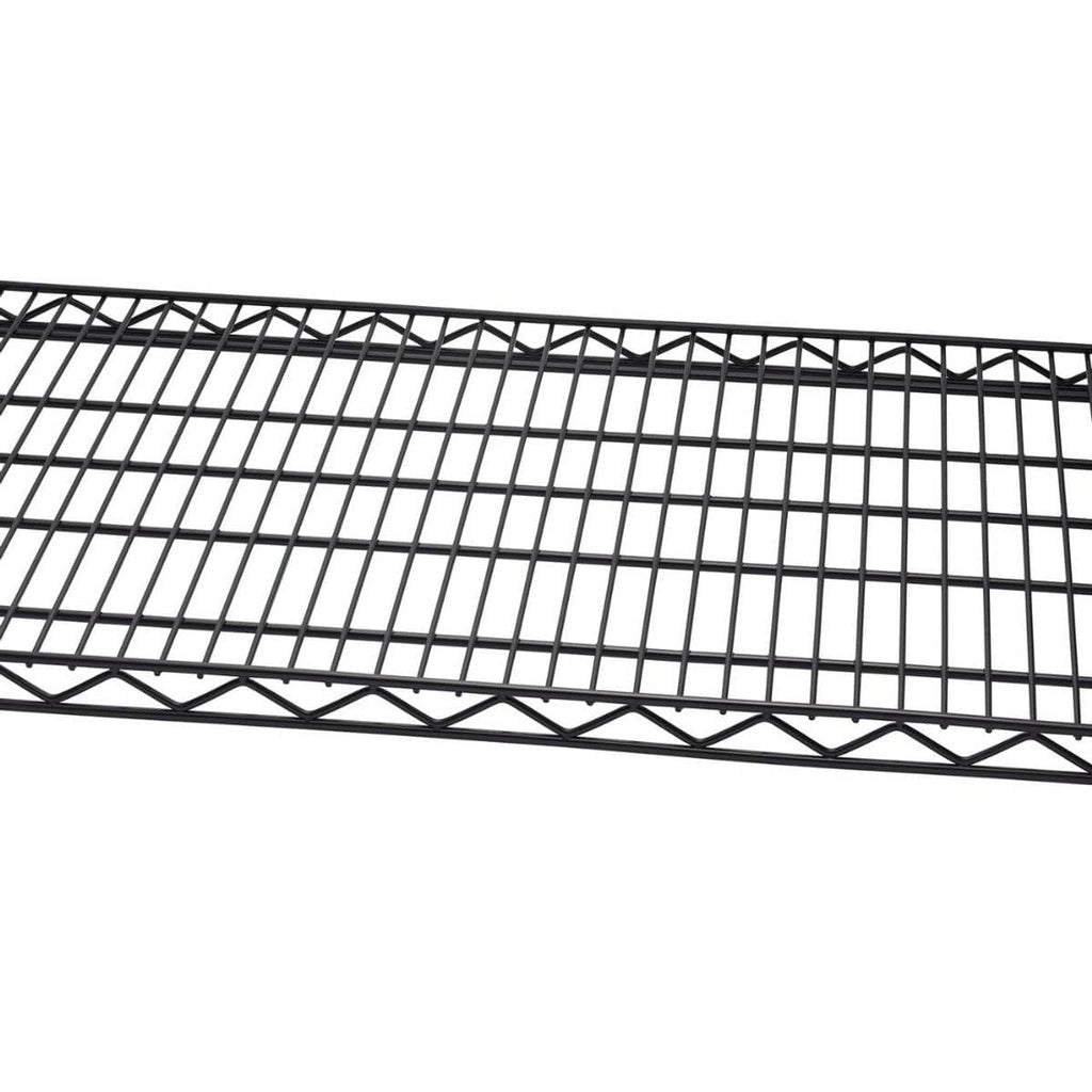 5-Tier Commercial Grade Wire Shelving 48"x24"x72" with Wheels - Black-Grease Monkey Garage