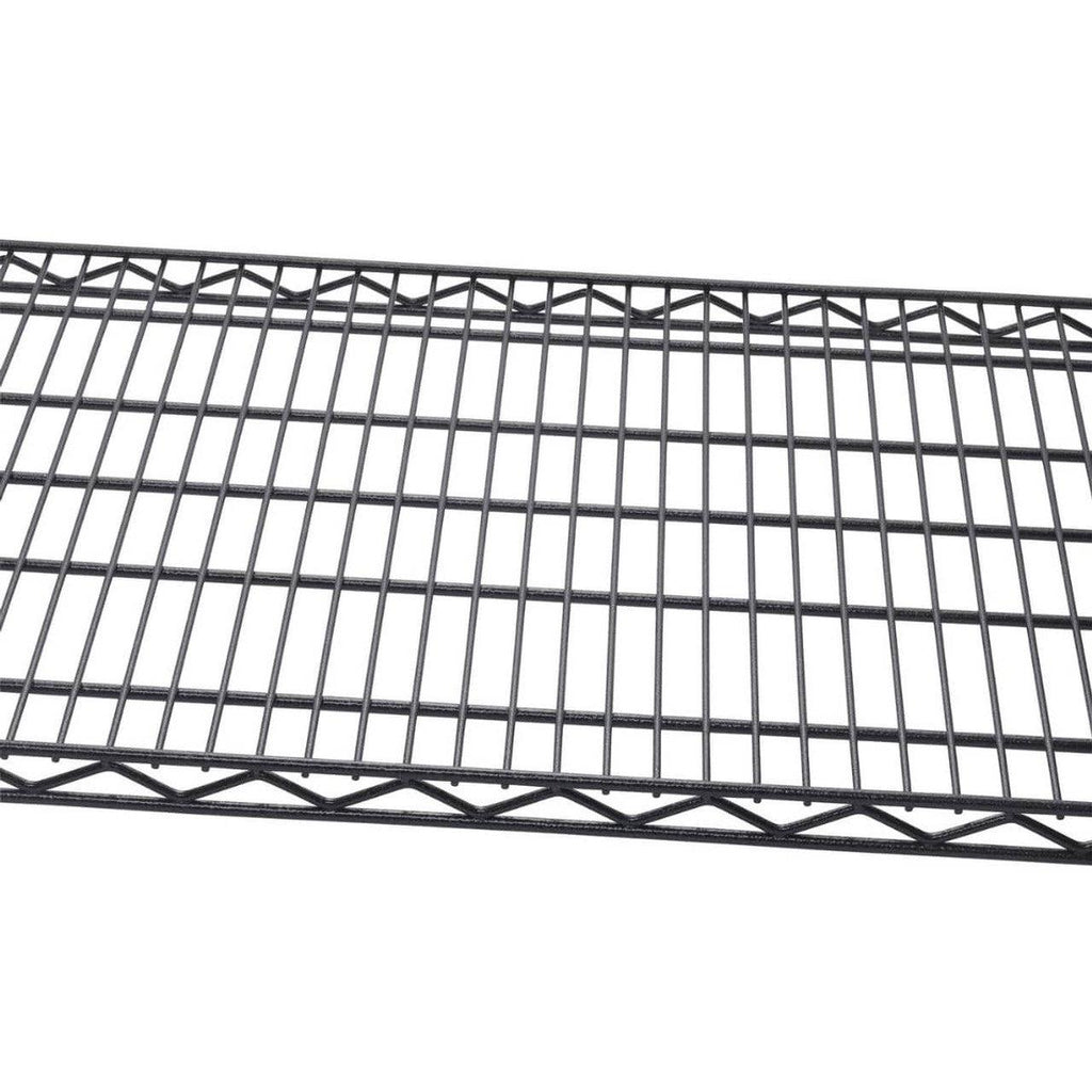 6-Tier Commercial Grade Wire Shelving 48"x18"x72" with Wheels - Black Anthracite-Grease Monkey Garage