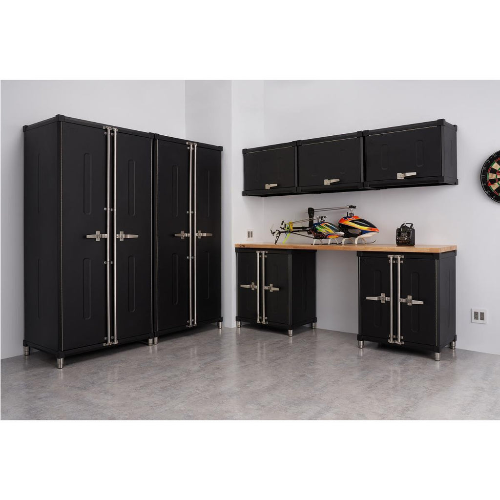 8-Piece | Professional Garage Cabinet Set | Black-Grease Monkey Garage