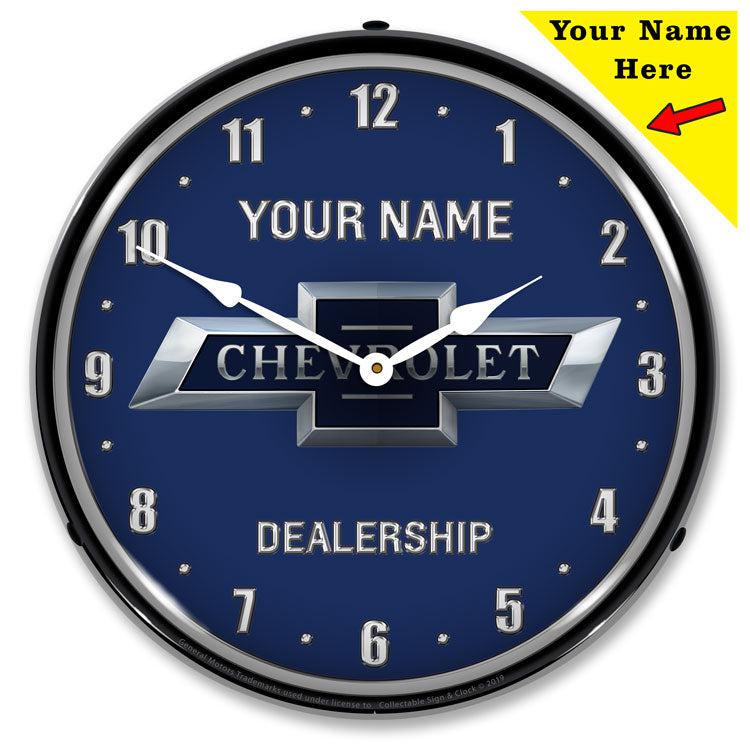 Add Your Name Bowtie 100th Anniversary Backlit LED Clock-LED Clocks-Grease Monkey Garage