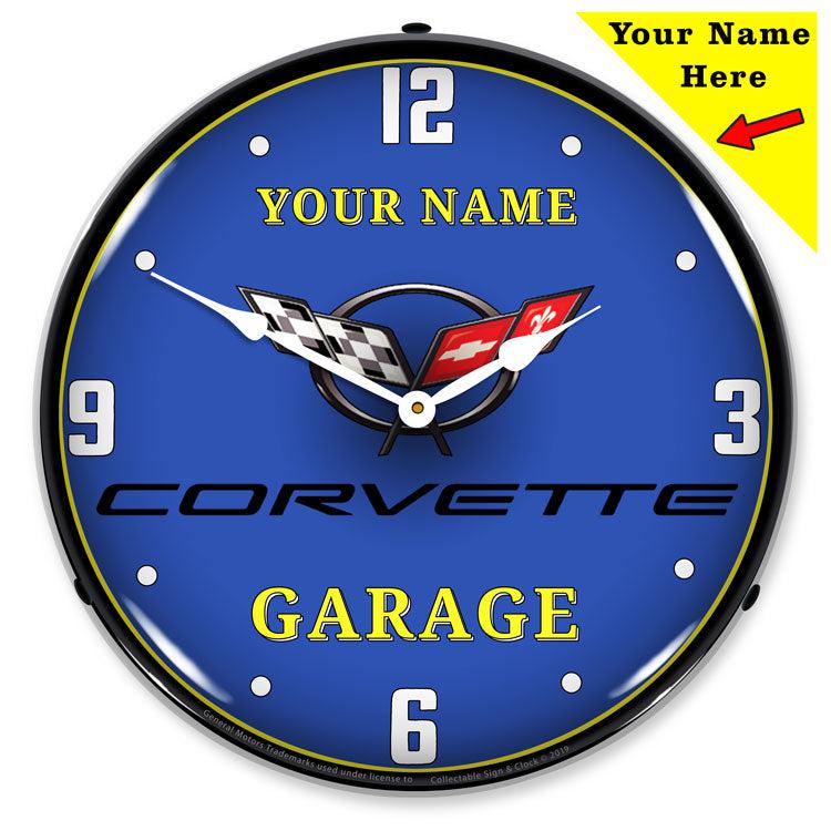 Add Your Name C5 Garage Backlit LED Clock-LED Clocks-Grease Monkey Garage
