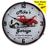 Add Your Name Garage Backlit LED Clock-LED Clocks-Grease Monkey Garage