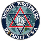 Aged Blue Dodge Brothers Metal Sign-Metal Signs-Grease Monkey Garage
