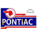 Aged Pontiac Laser Cut Metal Sign-Metal Signs-Grease Monkey Garage
