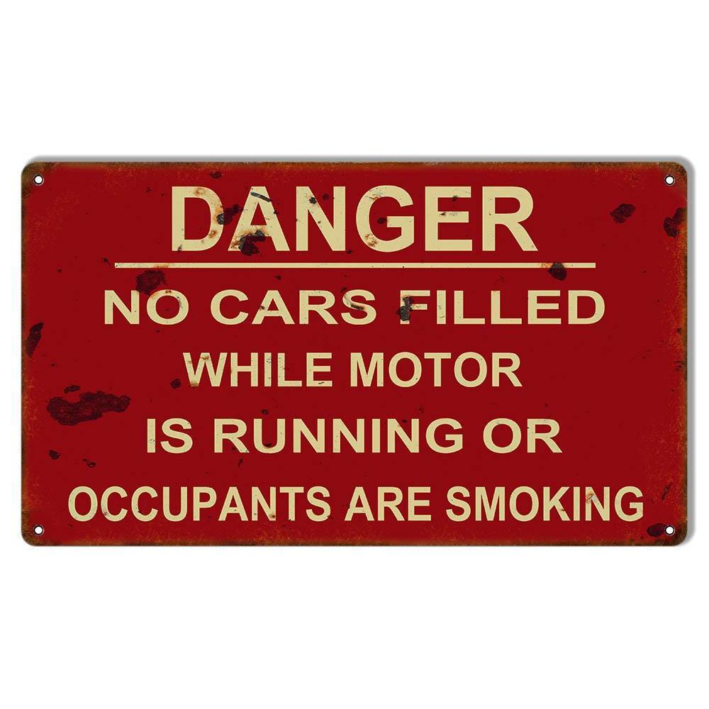 Aged Service Station Danger Metal Sign-Metal Signs-Grease Monkey Garage