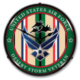 Air Force Veteran Operation Desert Storm LED Clock-LED Clocks-Grease Monkey Garage