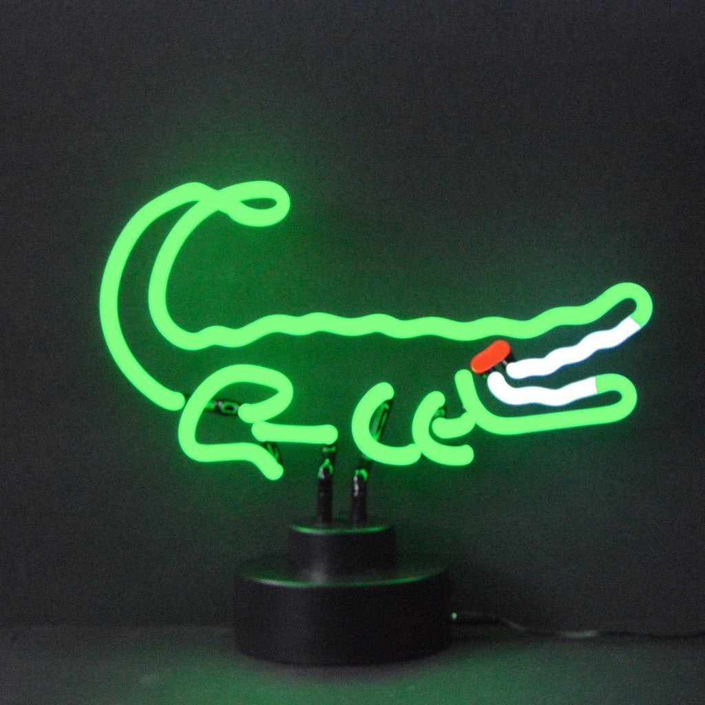 Alligator Neon Sculpture-Neon Sculptures-Grease Monkey Garage