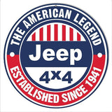 American Legend 1941 Jeep Sign-Metal Signs-Grease Monkey Garage