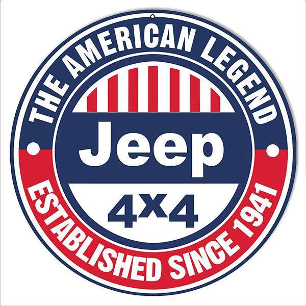 American Legend 1941 Jeep Sign-Metal Signs-Grease Monkey Garage