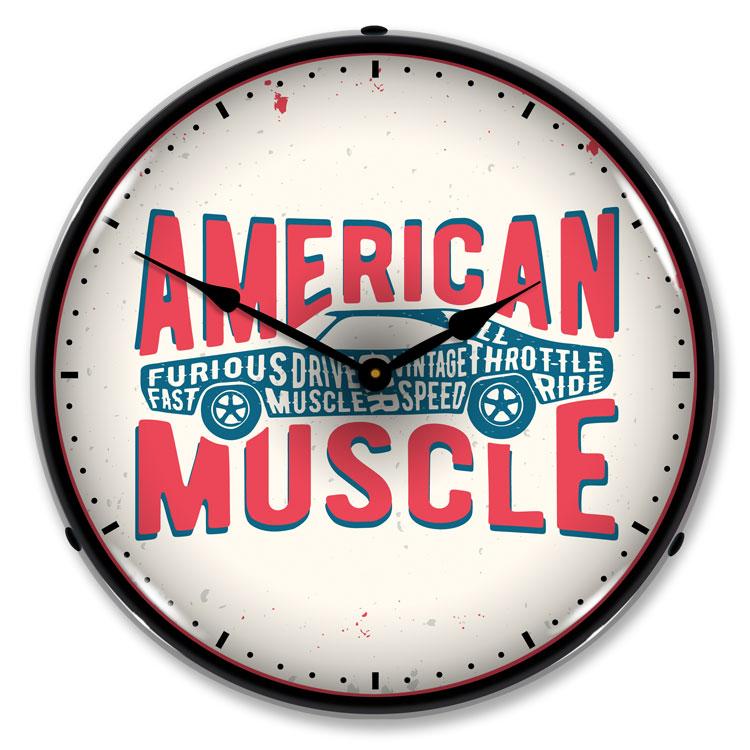 American Muscle LED Clock-LED Clocks-Grease Monkey Garage