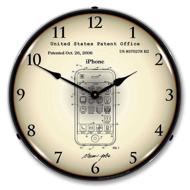 Apple iPhone Patent Backlit LED Clock-LED Clocks-Grease Monkey Garage