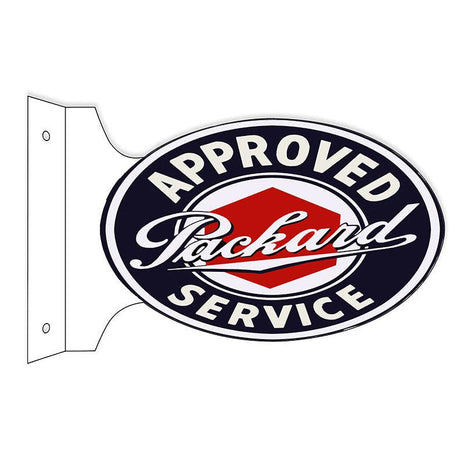 Approved Packard Service Double Sided Flange Metal Sign-Metal Signs-Grease Monkey Garage