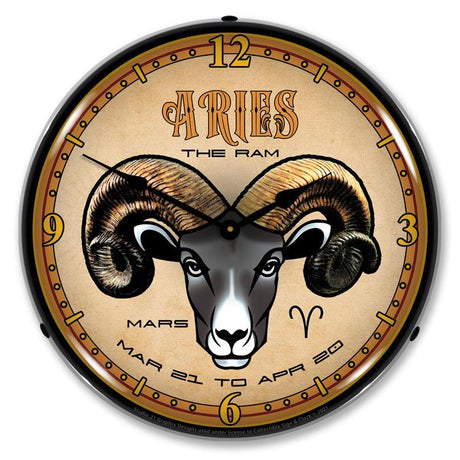 Aries LED Clock-LED Clocks-Grease Monkey Garage