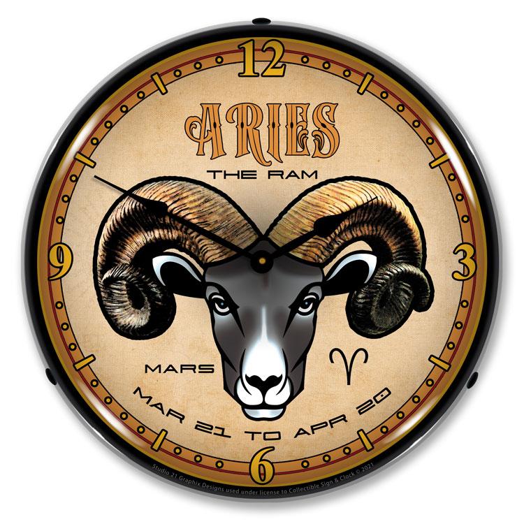 Aries LED Clock-LED Clocks-Grease Monkey Garage