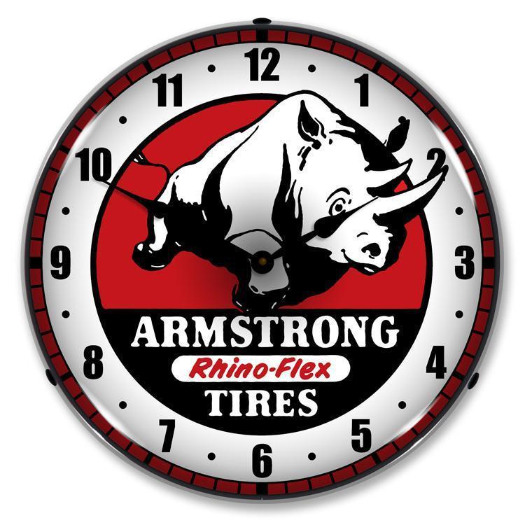 Armstrong Tire Backlit LED Clock-LED Clocks-Grease Monkey Garage