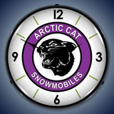 Artic Cat Backlit LED Clock-LED Clocks-Grease Monkey Garage