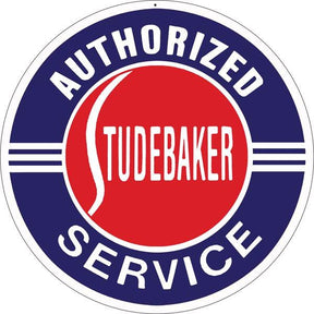Authorized Studebaker Service Metal Sign-Metal Signs-Grease Monkey Garage