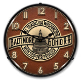 B&O Railroad 3 LED Clock-LED Clocks-Grease Monkey Garage