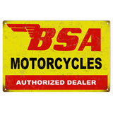 BSA Motorcycles Metal Sign-Metal Signs-Grease Monkey Garage