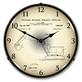 Backhoe Excavator 1969 Patent LED Clock-LED Clocks-Grease Monkey Garage