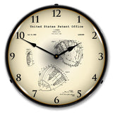 Baseball Glove 1962 Patent Backlit LED Clock-LED Clocks-Grease Monkey Garage