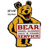 Bear Service Metal Sign-Metal Signs-Grease Monkey Garage