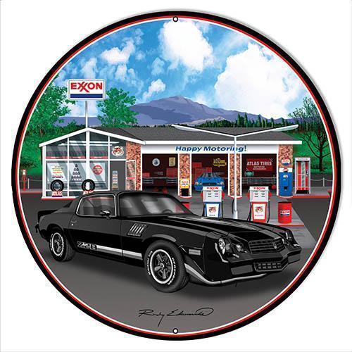 Black Camaro Z/28 Metal Sign-Metal Signs-Grease Monkey Garage