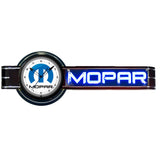 Black Offset Mopar Neon Clock Sign-Neon Clock Signs-Grease Monkey Garage