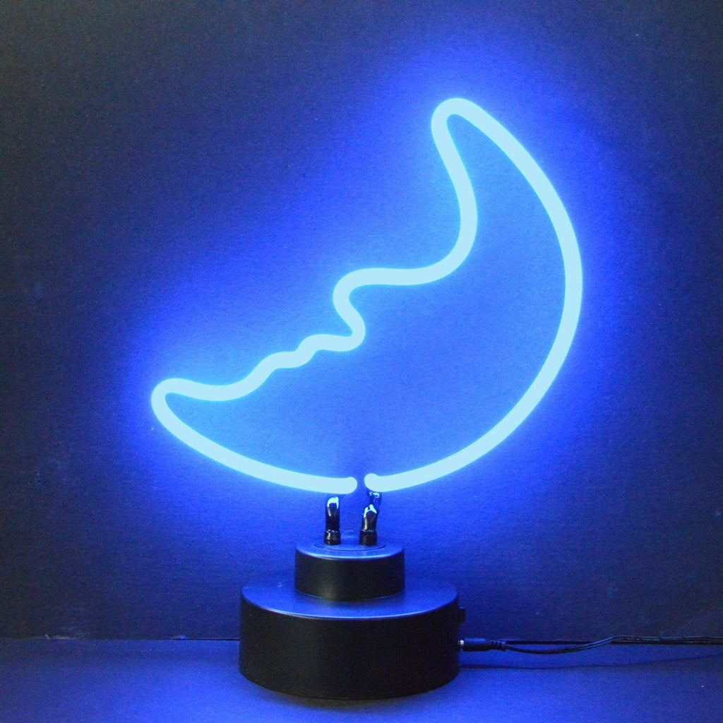 Blue Moon Neon Sculpture-Neon Sculptures-Grease Monkey Garage