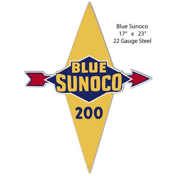 Blue Sunoco Laser Cut Metal Sign-Metal Signs-Grease Monkey Garage