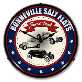 Bonneville Speed Week Backlit LED Clock-LED Clocks-Grease Monkey Garage