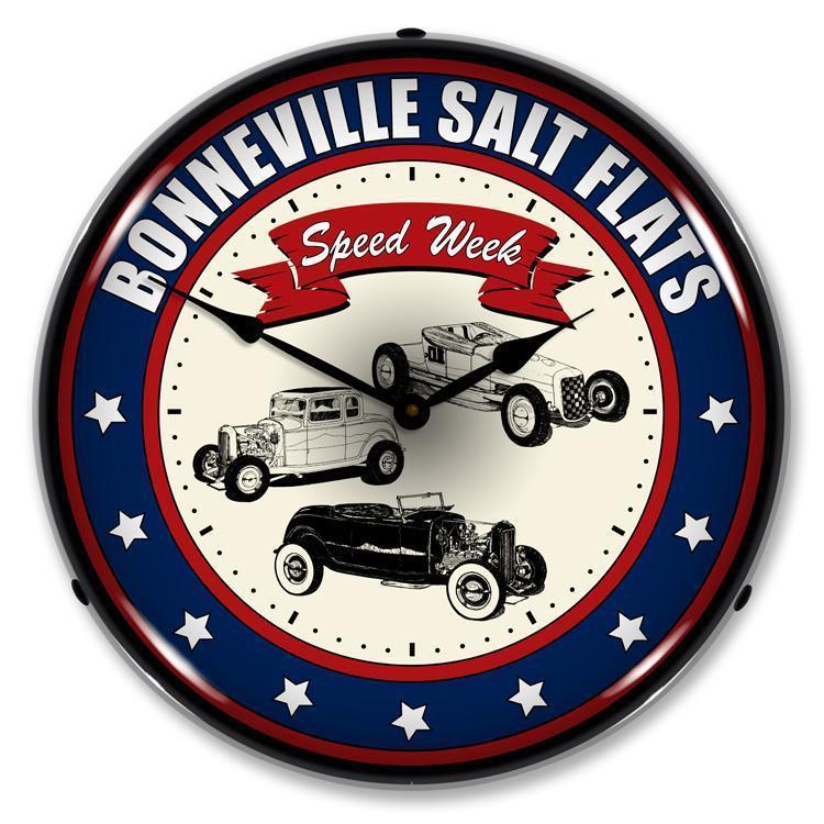 Bonneville Speed Week Backlit LED Clock-LED Clocks-Grease Monkey Garage