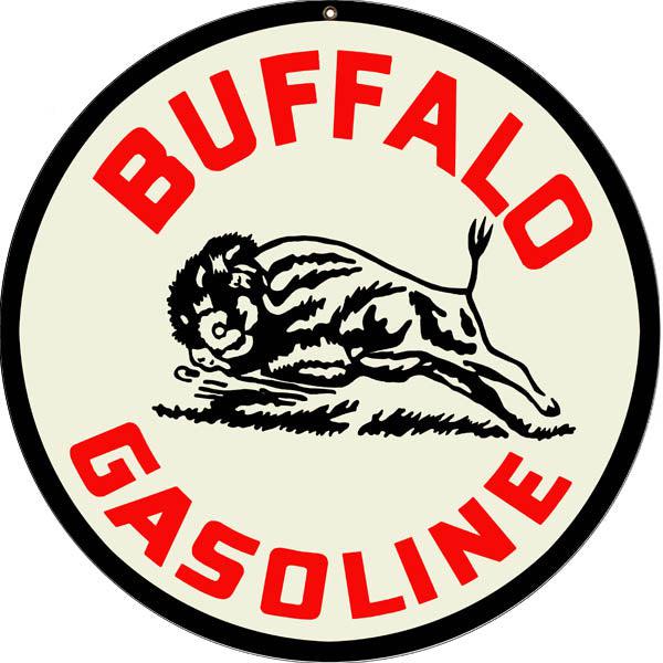 Buffalo Gasoline Metal Sign-Metal Signs-Grease Monkey Garage