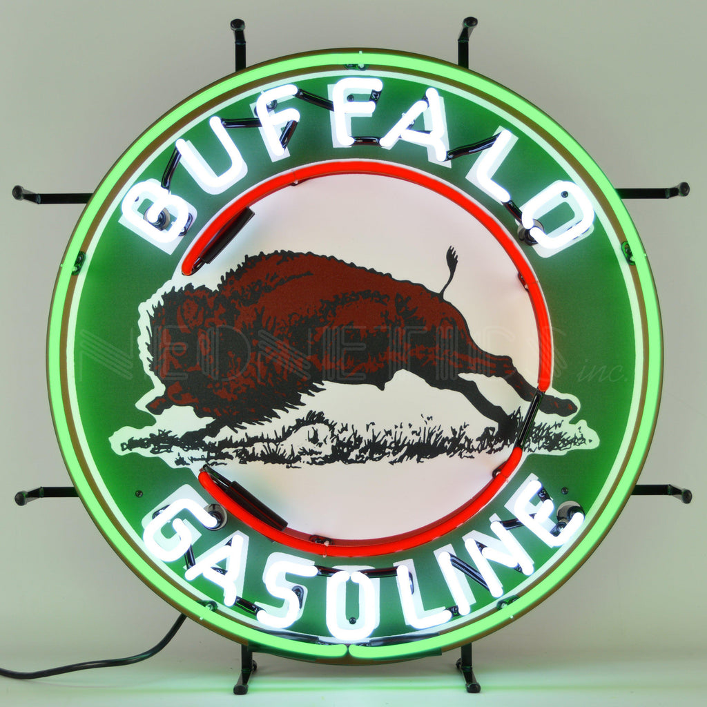 Buffalo Gasoline Neon Sign-Neon Signs-Grease Monkey Garage