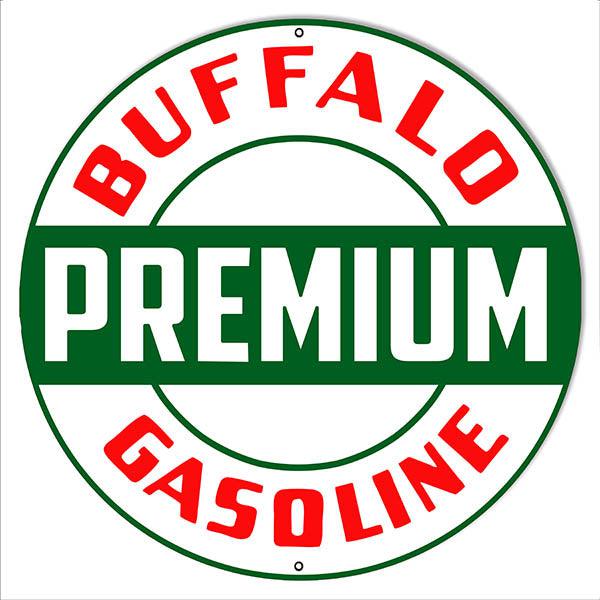 Buffalo Premium Gasoline Metal Sign-Metal Signs-Grease Monkey Garage