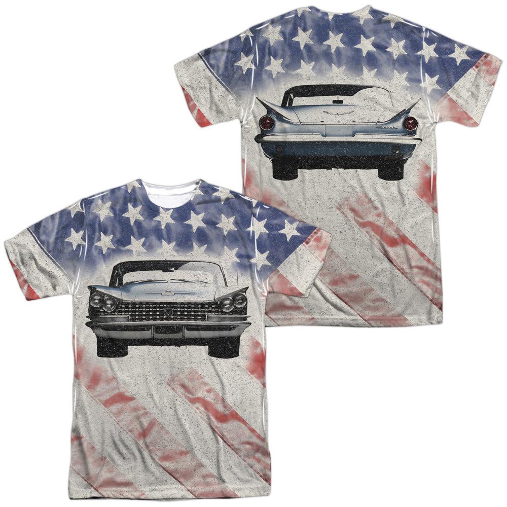 Buick 1959 Electra Flag (Front and Back Print) Short-Sleeve T-Shirt 100% Poly-Grease Monkey Garage