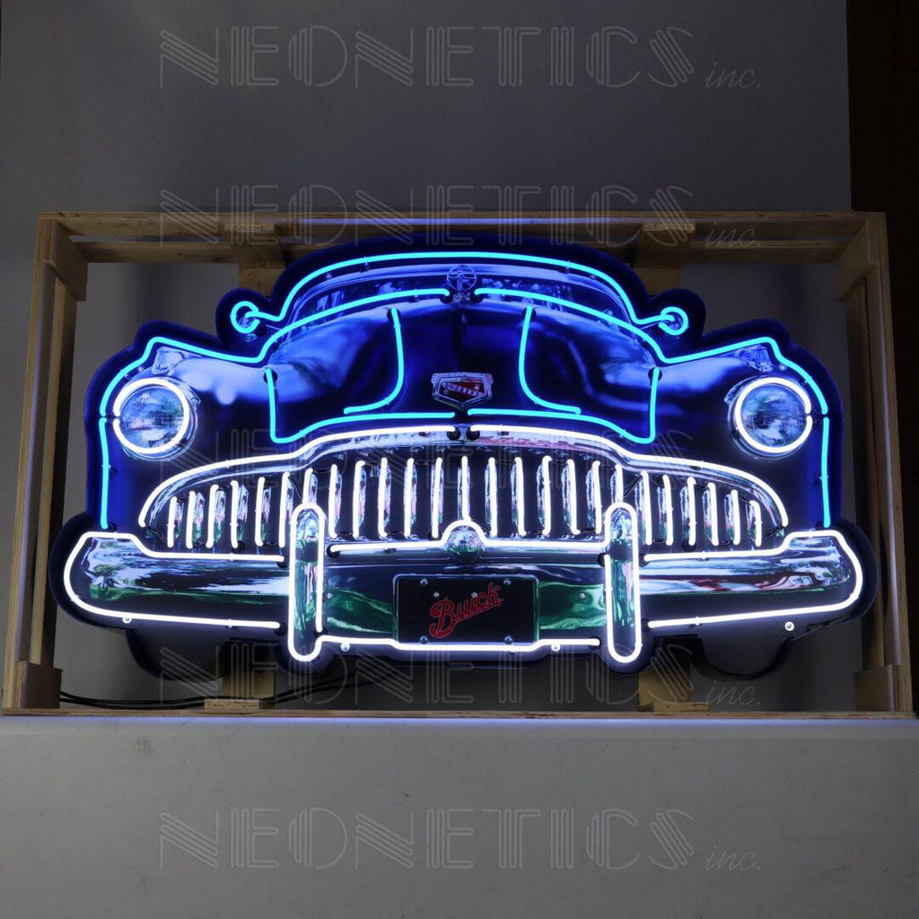Buick Roadmaster Grille Neon Sign in Steel Can-Neon Signs-Grease Monkey Garage