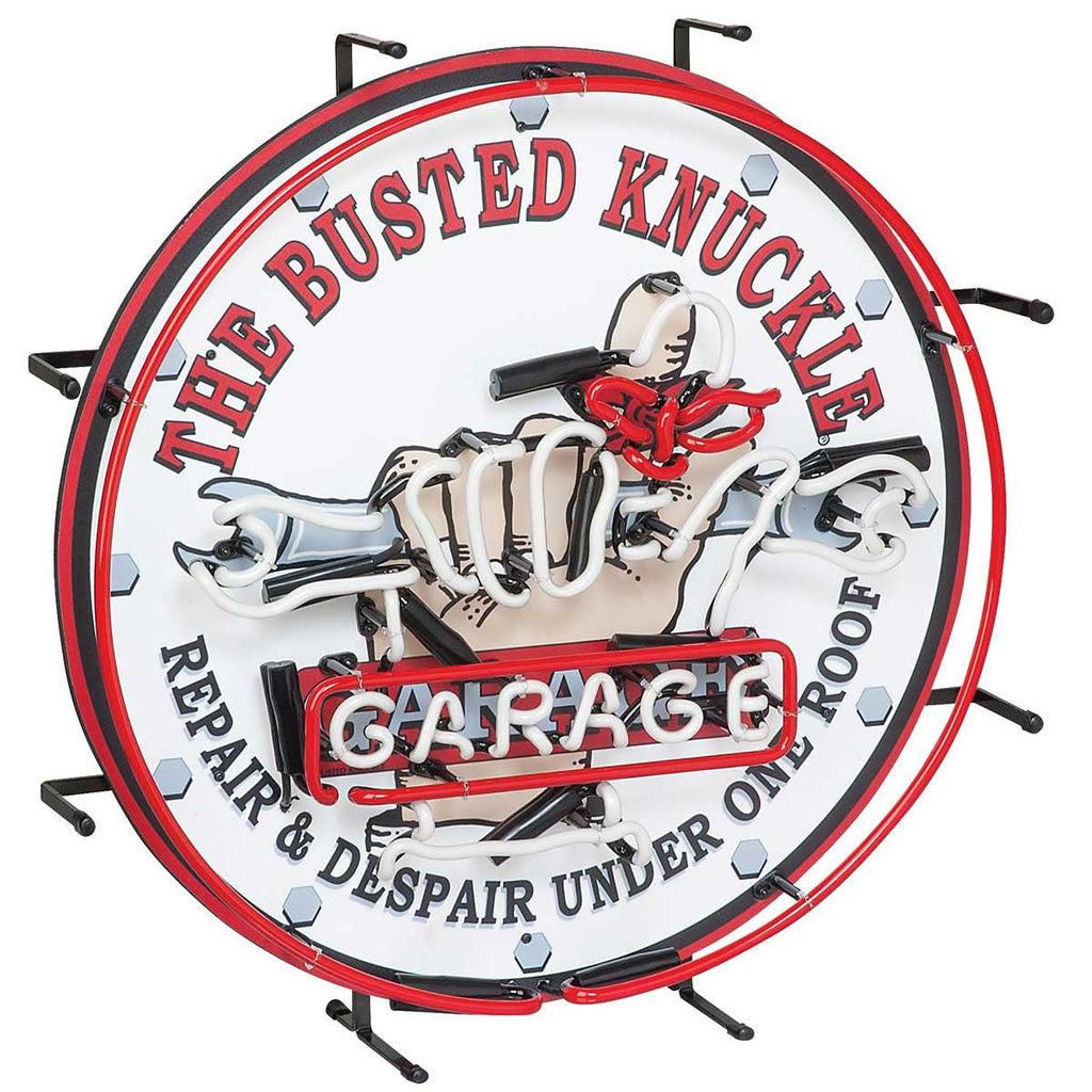 Busted Knuckle Garage Neon Sign-Grease Monkey Garage