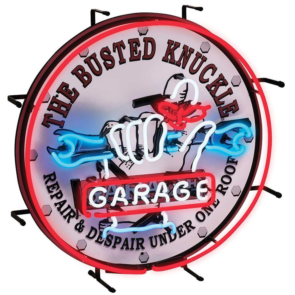 Busted Knuckle Garage Neon Sign-Grease Monkey Garage