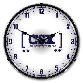 CSX Railroad How Tomorrow Moves LED Clock-LED Clocks-Grease Monkey Garage