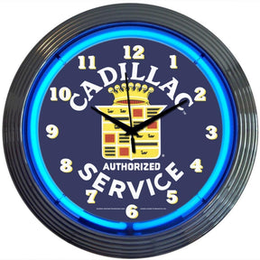 Cadillac Service Neon Clock-Clocks-Grease Monkey Garage