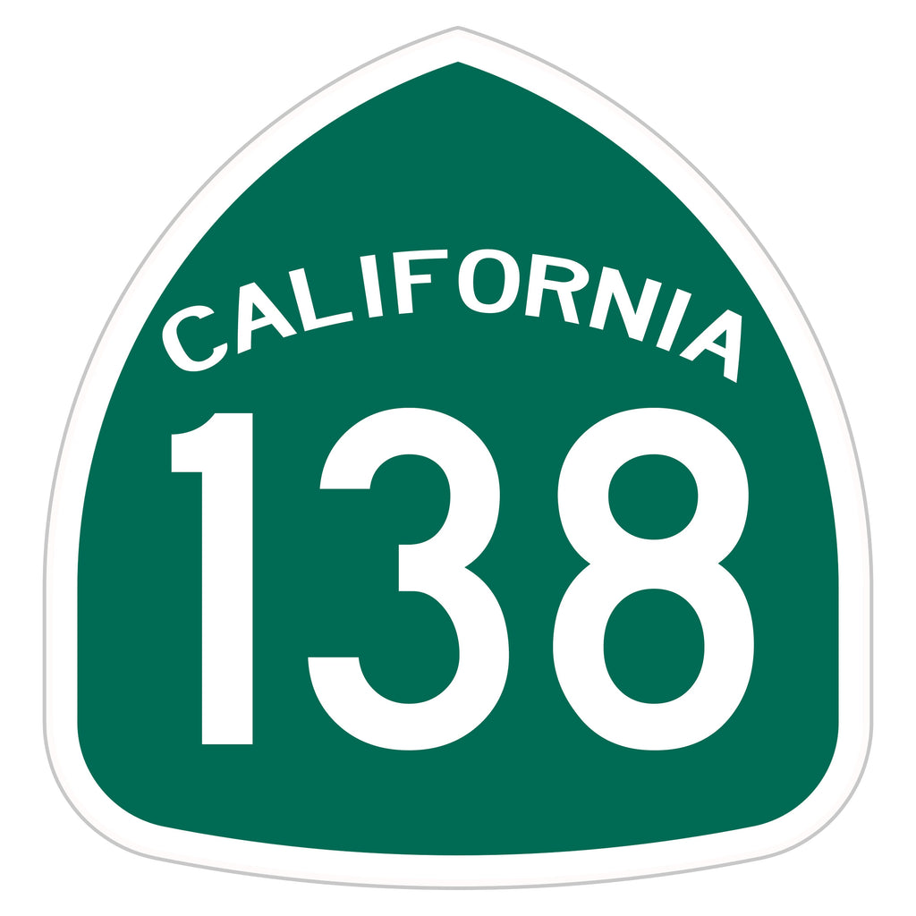 California Highway 138 Laser Cut Metal Sign-Metal Signs-Grease Monkey Garage