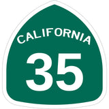 California Highway 35 Laser Cut Metal Sign-Metal Signs-Grease Monkey Garage