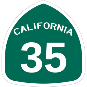 California Highway 35 Laser Cut Metal Sign-Metal Signs-Grease Monkey Garage