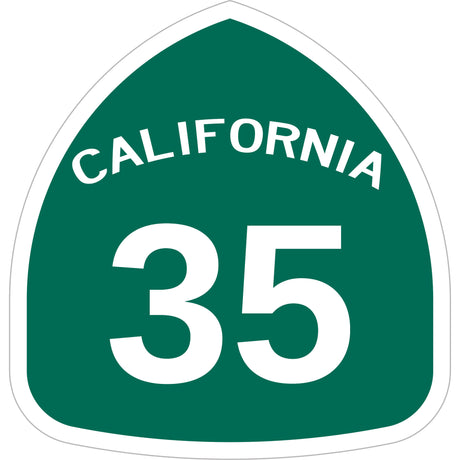 California Highway 35 Laser Cut Metal Sign-Metal Signs-Grease Monkey Garage