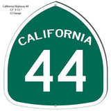 California Highway 44 Laser Cut Metal Sign-Metal Signs-Grease Monkey Garage